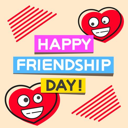 Diseño dibujado mano feliz de las letras del vector del día de la amistad. Perfecto Para Publicidad, Cartel