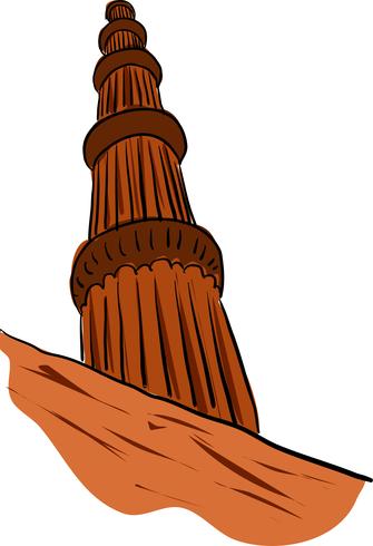 Kutubminar Vector Illustration