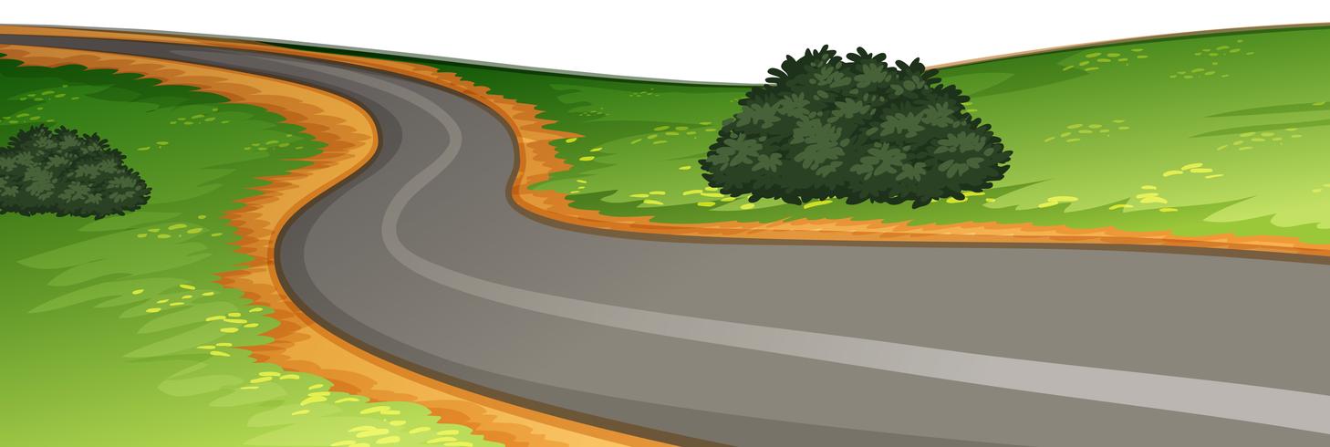 A rural road scene vector