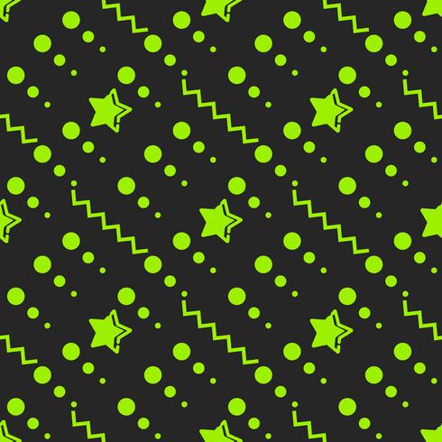 Star Seamless Pattern, Hand Drawn Sketched Doodle Stars, Vector Illustration