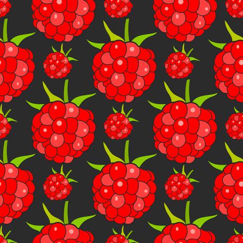 Seamless Background With Raspberries, Vector Image Ready For Your Design