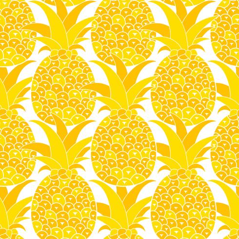 Pineapples seamless pattern. Tropical background. Vector illustration. Ready For Your Design, Greeting Card