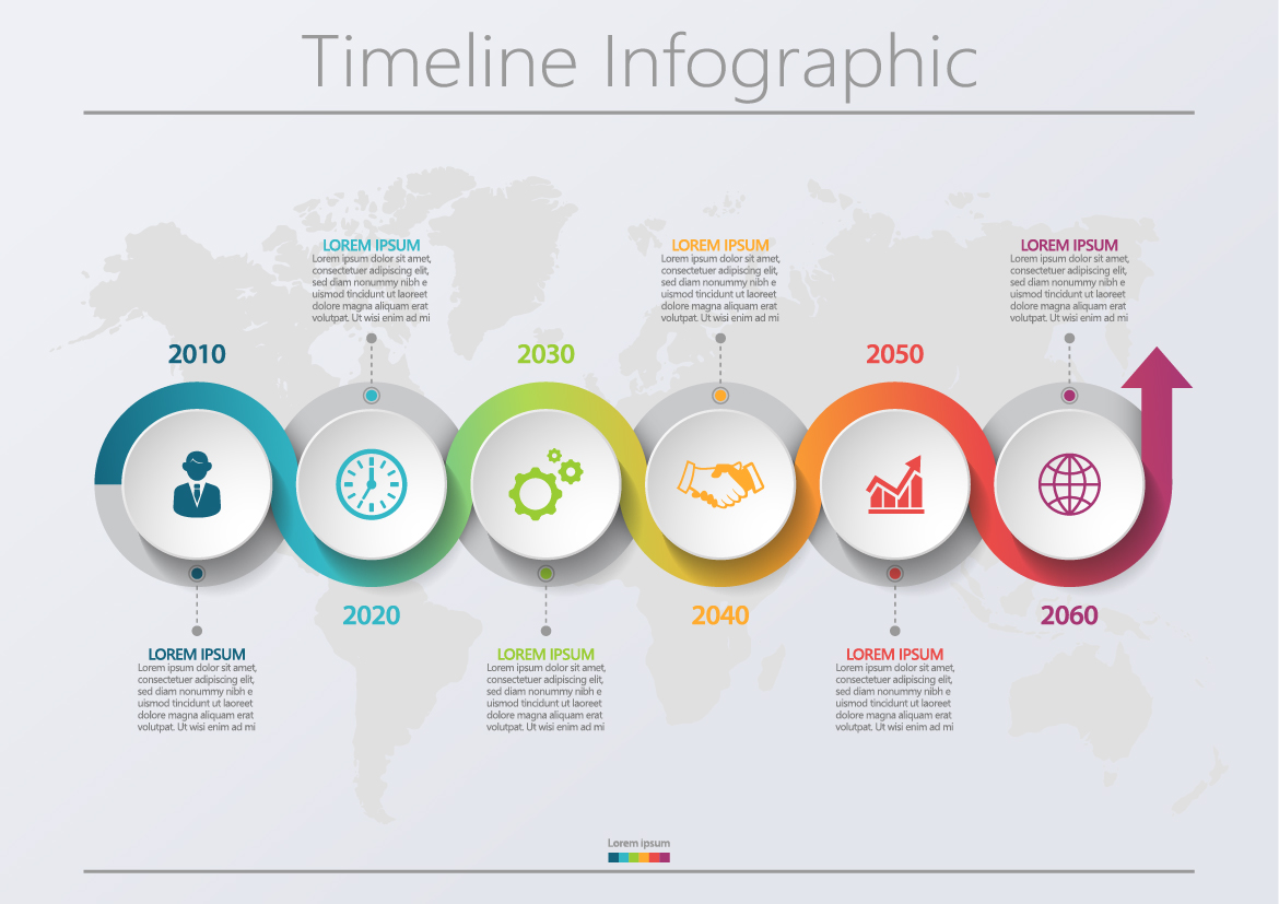 Business data visualization. timeline infographic icons designed for ...