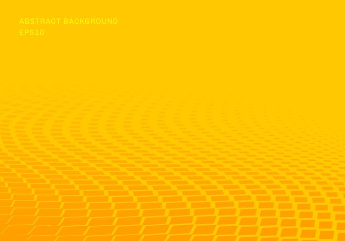 Estilo horizontal de semitono abstracto del arte pop del fondo del modelo de onda de los cuadrados del amarillo de la pendiente. Puede utilizar para la presentación de elementos de diseño, banner web, folleto, cartel, folleto, folleto, etc. vector