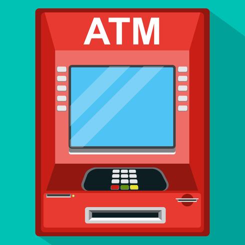 ATM teller machine.Vector illustration. vector