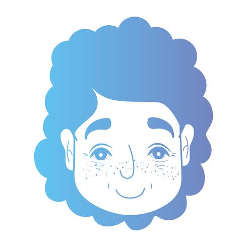 line avatar woman head with hairstyle vector