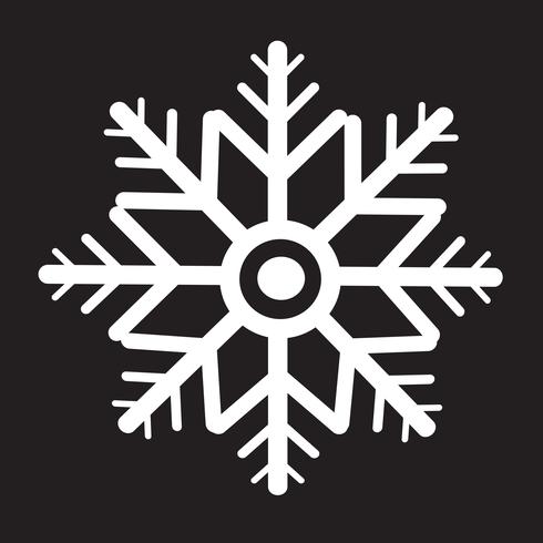 icono de copo de nieve símbolo de signo vector