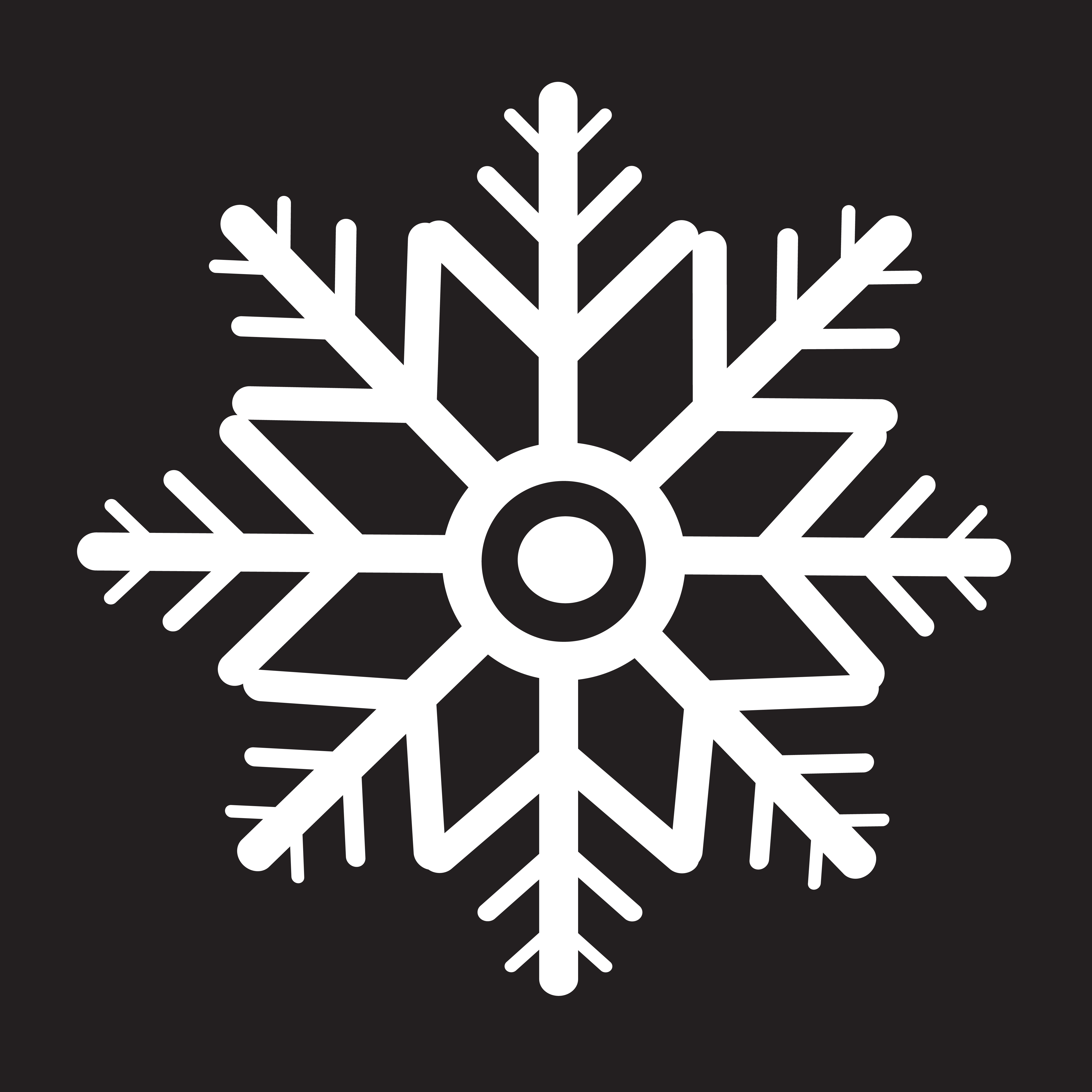 snowflake icon symbol sign 634803 Vector Art at Vecteezy