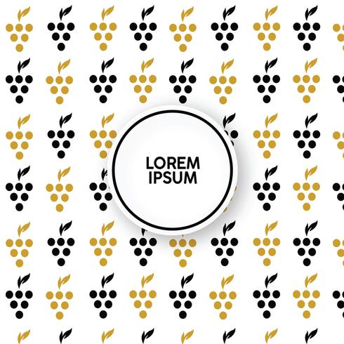 Modern creative grapes vector pattern