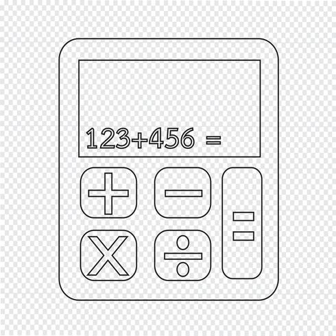 icono de calculadora símbolo de signo vector
