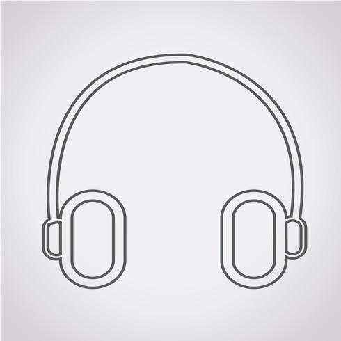 headphone icon  symbol sign vector