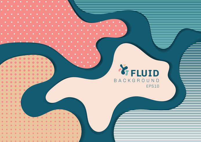 Abstract 3D background dynamic style banner web design from fluid shapes with pattern modern concept. You can use for poster, web, landing page, cover, ad, greeting card, promotion, brochure, etc. vector