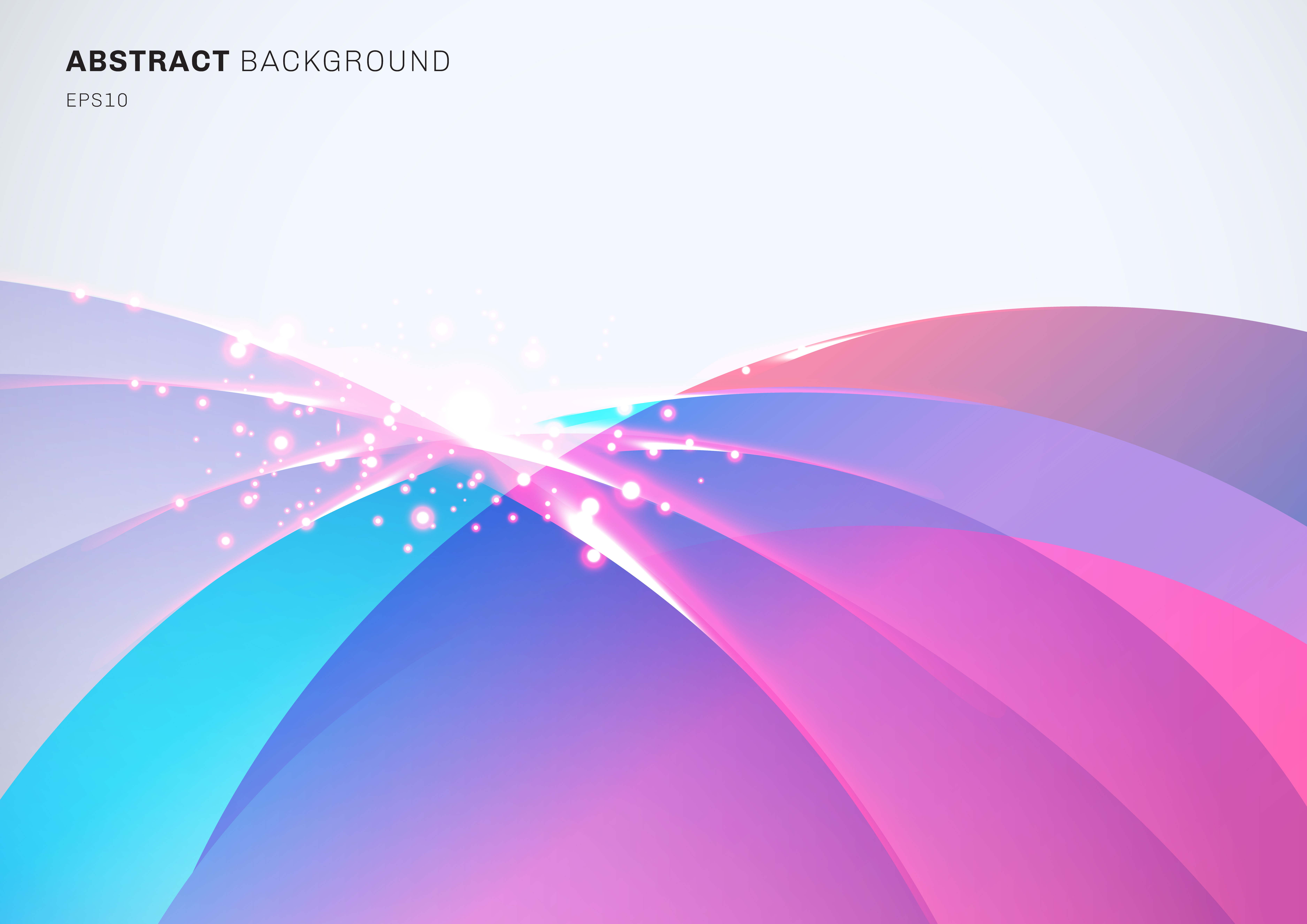 Abstract Colorful Curved Overlapping And Light Sparkling Effect On