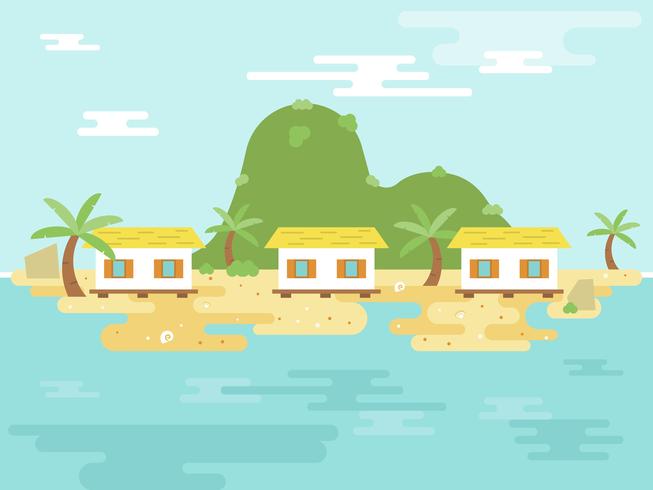 Summer Holiday, Resort Island poster vector