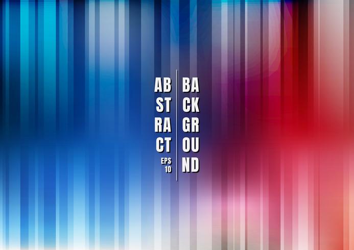 Abstract multicolor striped colorful smooth blurred blue and red vertical background. vector