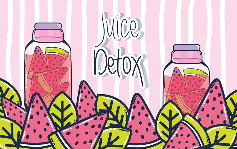 Fruit juice detox vector