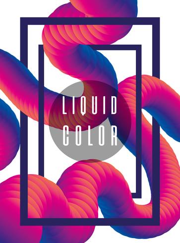 Futuristic liquid worm poster vector