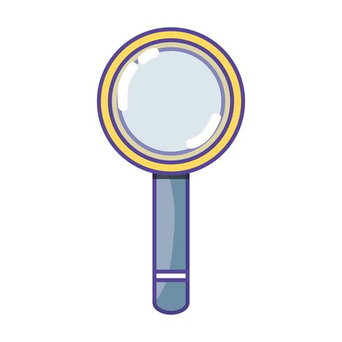 magnifying glass tool object design vector