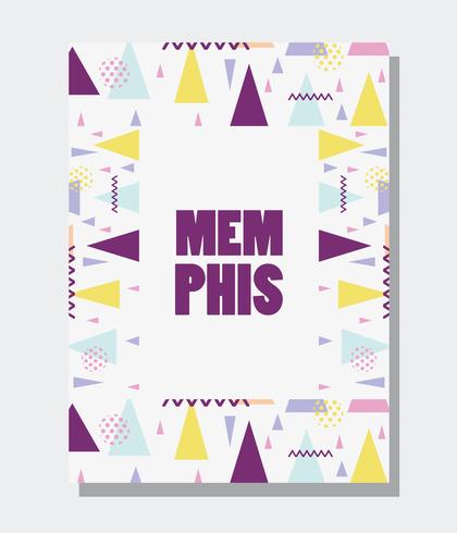 Plantilla y fondo de Memphis vector