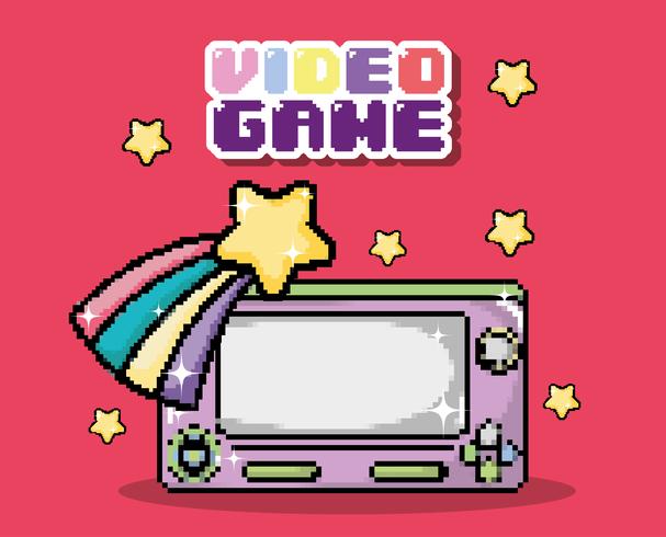 Videogame pixel cartoons vector