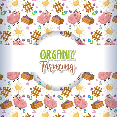 Farm fresh background vector