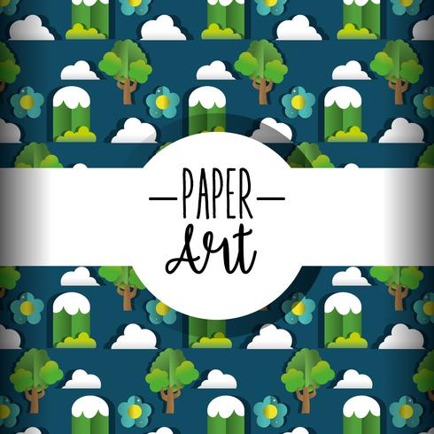 Fondo de papel de arte vector