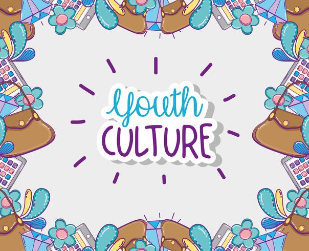 Youth culture cartoons vector