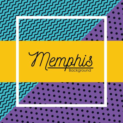 Memphis colorful background design vector