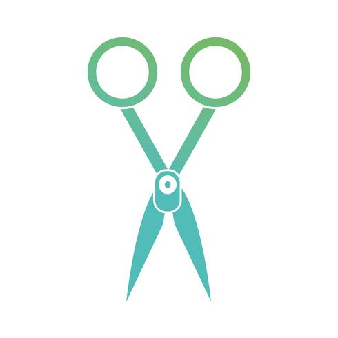 contour medical scissors equipment design vector