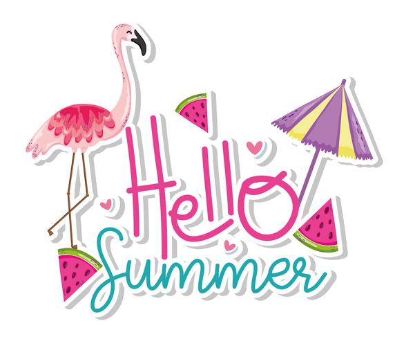 Hello summer card