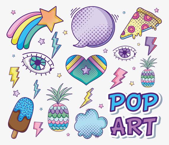 Dibujos animados de arte pop vector