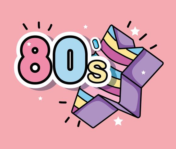 I love the 80s vector