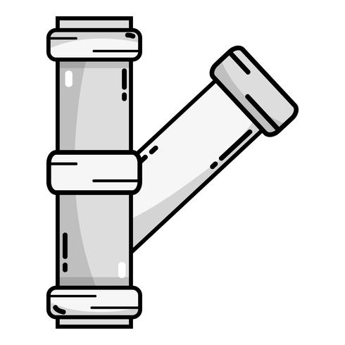 grayscale plumbing tube repair equipment construction vector