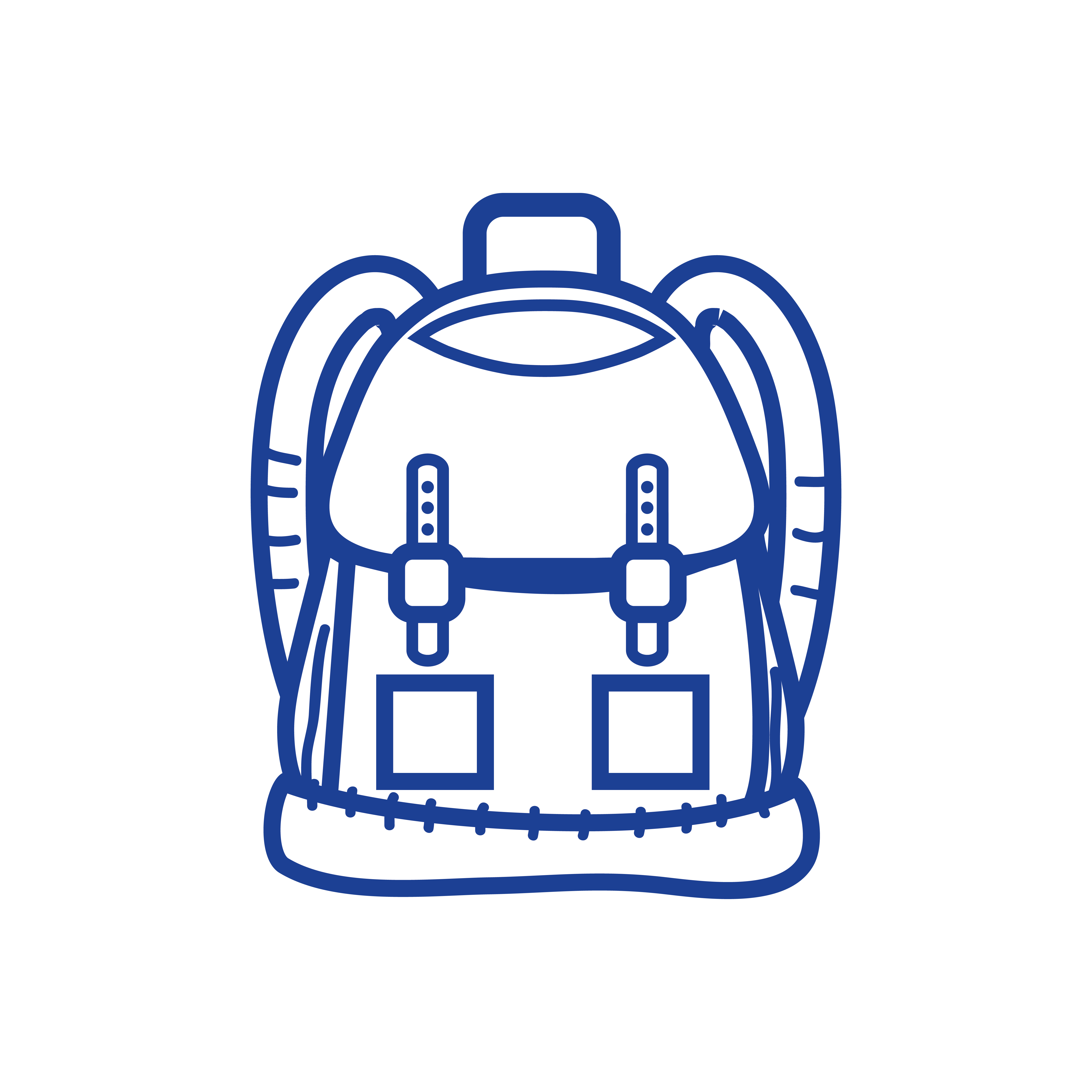 silhouette backpack object with pockets and closures design 635396