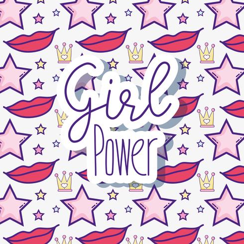 Woman power pattern background vector