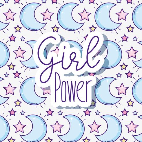 Woman power pattern background vector