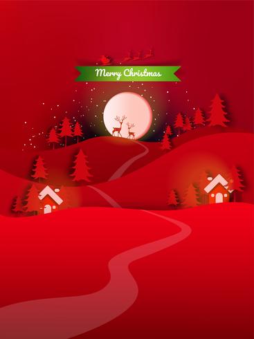 Feliz navidad y próspero año nuevo. Venta de navidad Fondo de vacaciones. estilo de papel artesanal vector