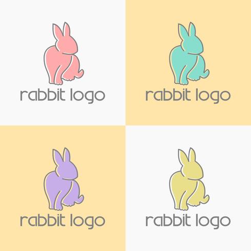 vector de diseño de logotipo de conejo