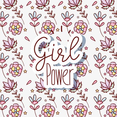 Woman power pattern background vector