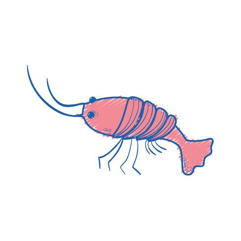 seafood lobster meal with natural ingredients vector