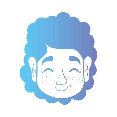 line avatar woman head with hairstyle vector