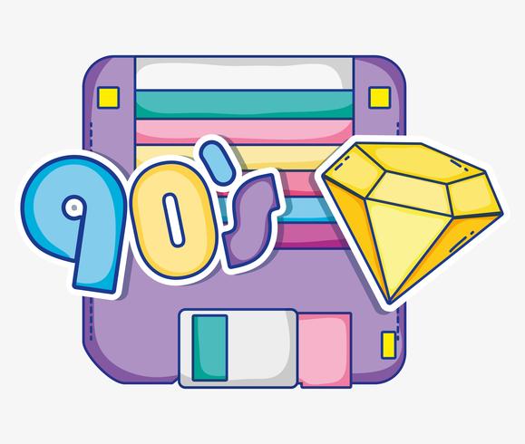 Me encantan los dibujos animados de los 90 vector