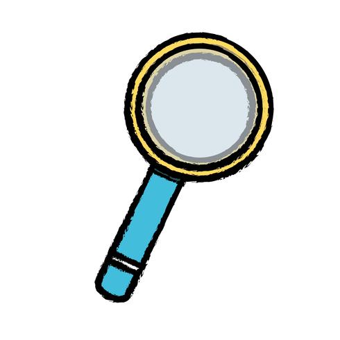 magnifying glass tool object design vector