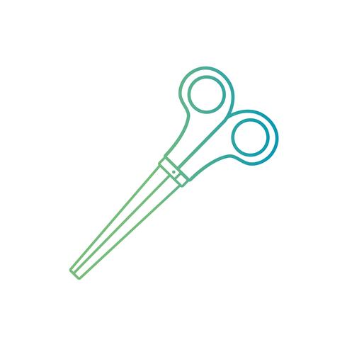 line medical scissors intrument and surgical equipment vector