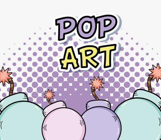 Concepto de dibujos animados de arte pop vector