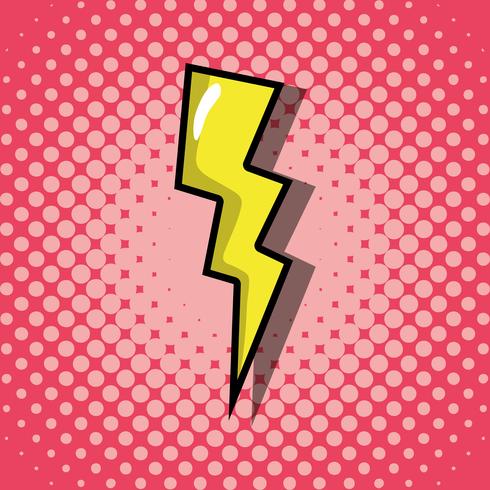 pop art thunder fashion patches vector
