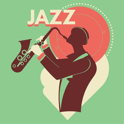 Arte abstracto del jazz para el cartel vector