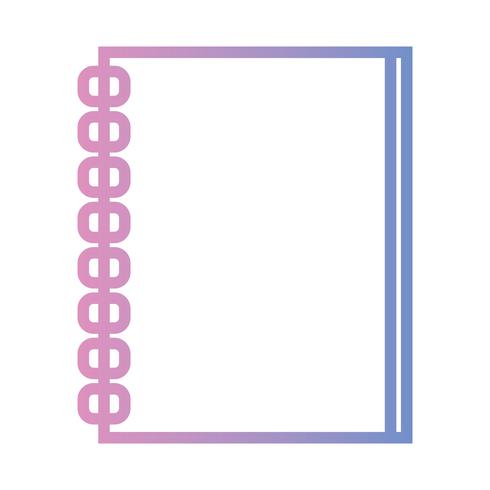 line notebook papers object design to write vector