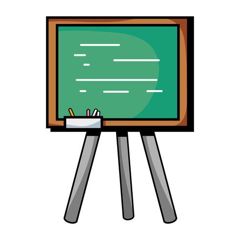 school blackboard with wood frame design vector