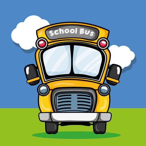 school bus tranport design to student vector